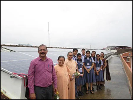 SunStar Solar Solutions Install Solar Rooftop Power Plant At Mt Carmel School in Mangalore