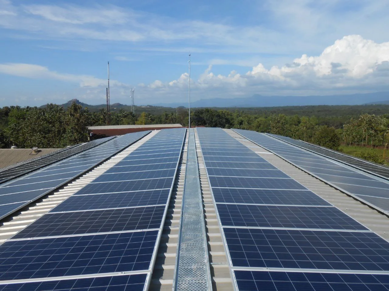 Commercial Solar Panel Installation Done by SunStar Solar Solutions, Mangalore