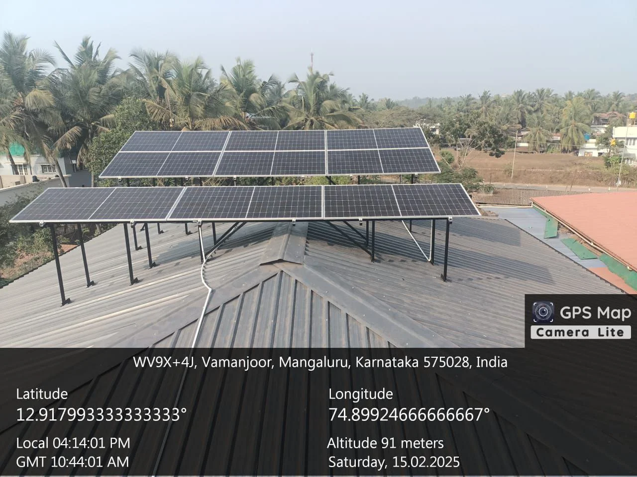 Solar rooftop installation done by MNRE & MESCOM Empanelled Solar Company, SunStar Solar Solutions, in Mangalore