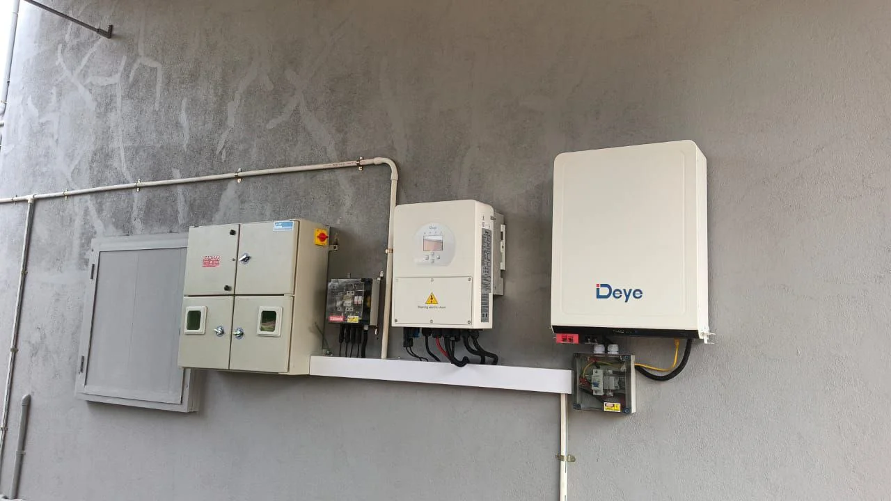 Solar Inverter and Main Electricity Board at Our Solar Installation Site of Solar Rooftop.